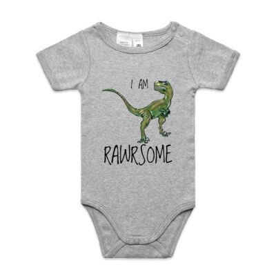 Raptor I am RAWRSOME Mini-me one piece Thumbnail