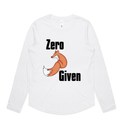Zero Fox given Womens curve longsleeve tee Thumbnail