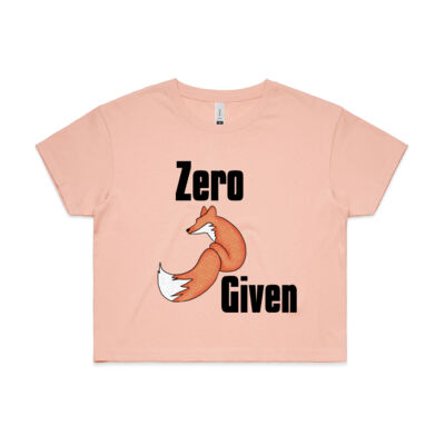 Zero Fox given Womens cropped tee Thumbnail
