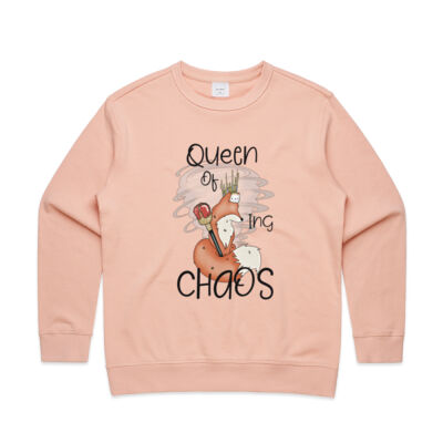 Queen of foxing Chaos women’s premium crew Thumbnail