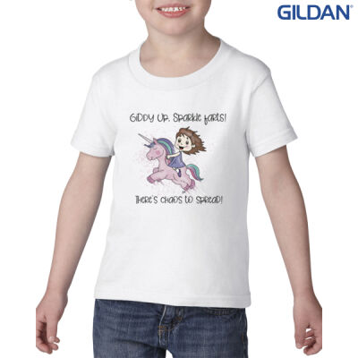 Giddy up sparkle farts girl design toddler cotton t-shirt Thumbnail