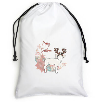 Merry Christmas lamb large white Santa sack Thumbnail